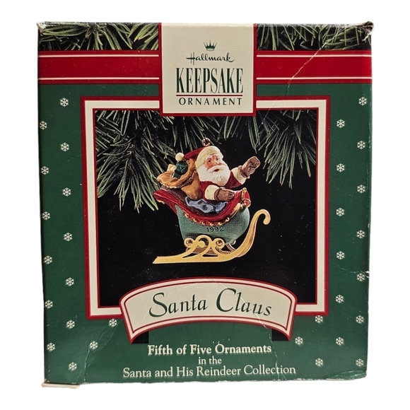Hallmark Ornament Santa Claus in the Santa and His Reindeer Collection 1992 - Picture 1 of 8